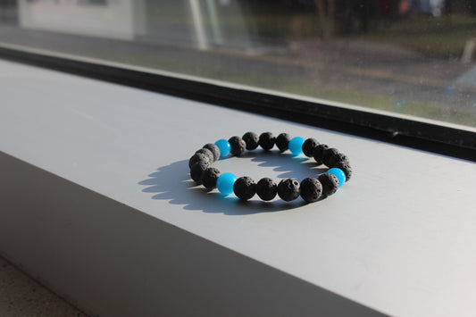 Blue Lava Rock Bracelet